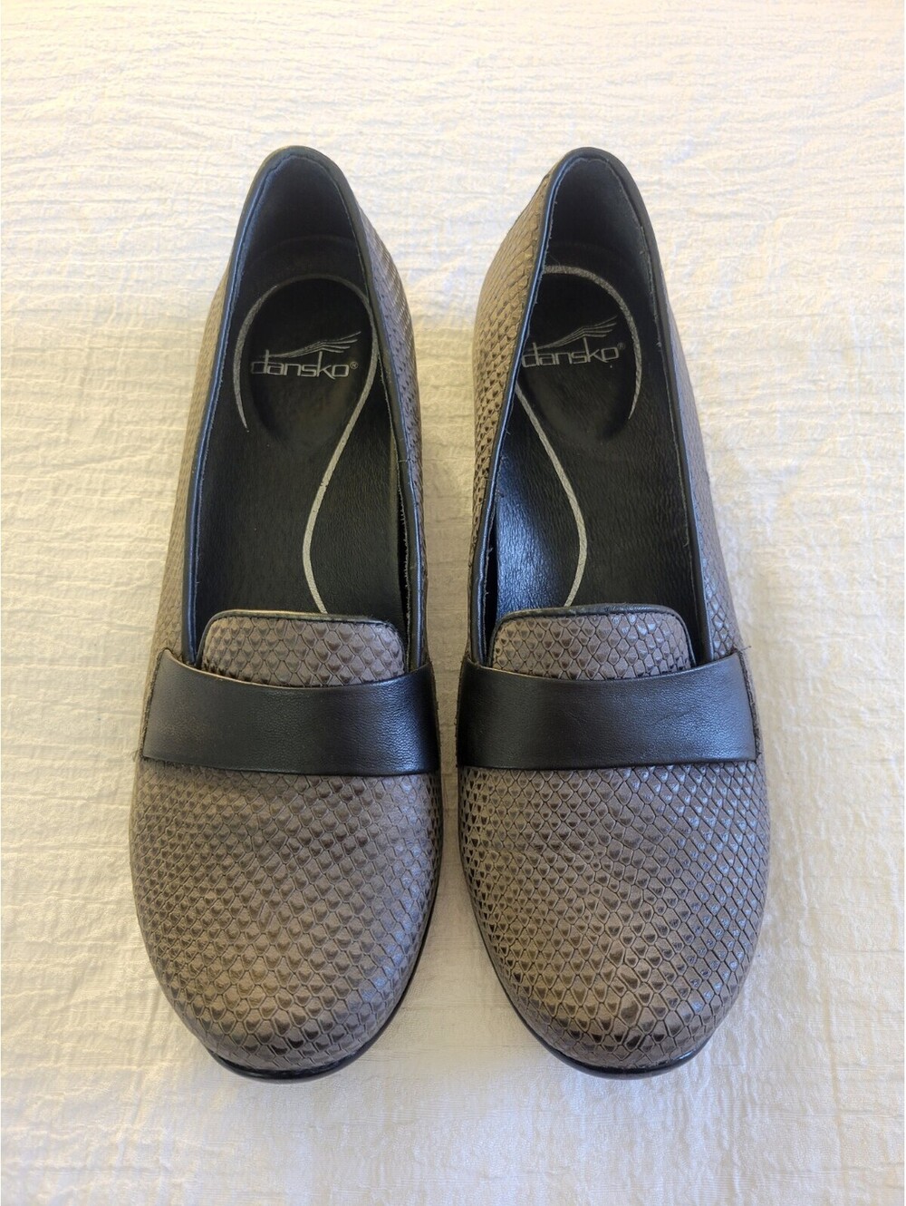 Dansko Womens Farah (?) Slip On Shoes Size 40 Grey Leather Comfy Loafer